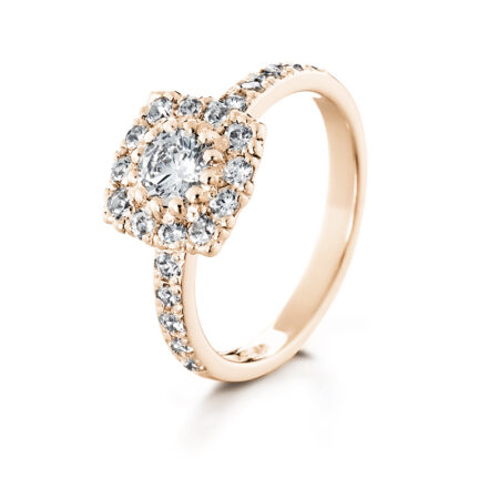 Lumivuokko neliö runkokivillä vihkisormus keltakulta