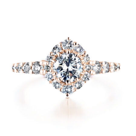 Mesi runkokivillä vihkisormus keltakulta