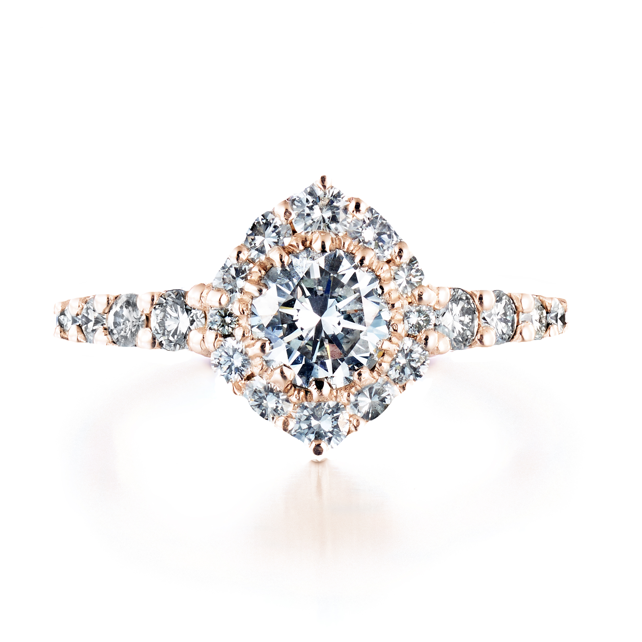 Mesi runkokivillä vihkisormus keltakulta