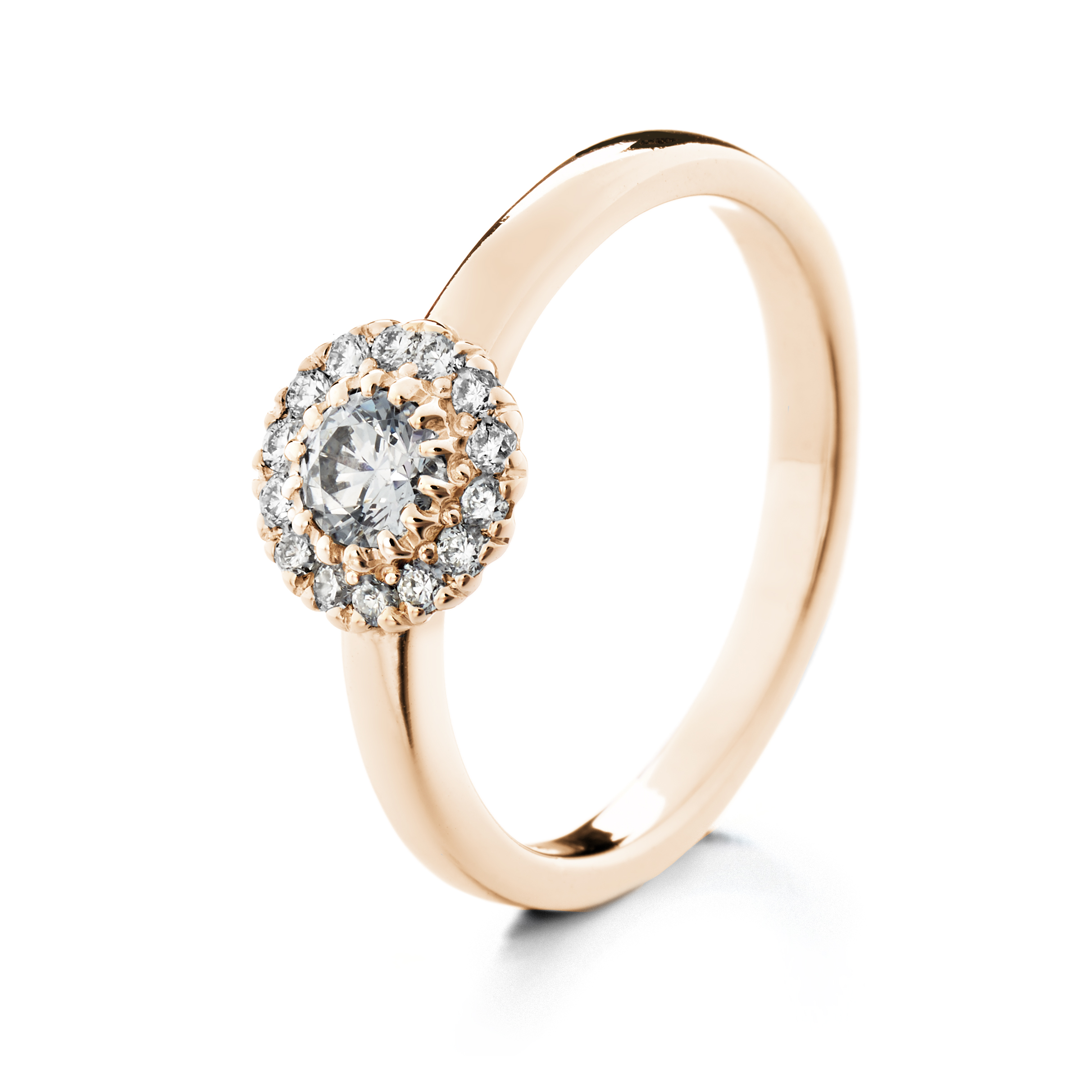 Lumivuokko pyöreä vihkisormus keltakulta