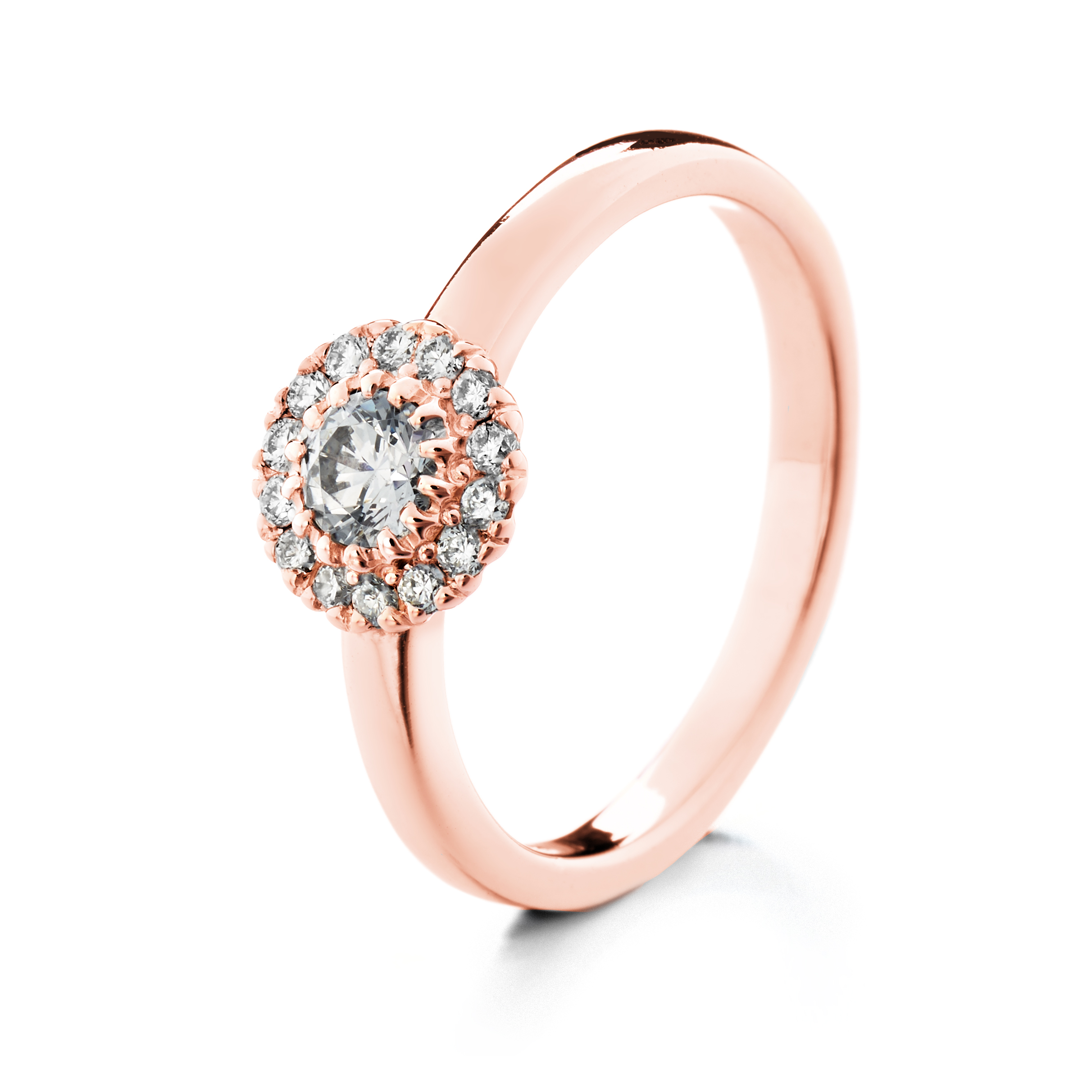 Lumivuokko pyöreä vihkisormus punakulta