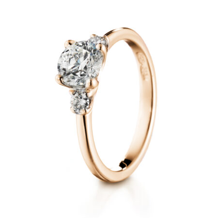 Tulppaani 3 siro vihkisormus keltakulta