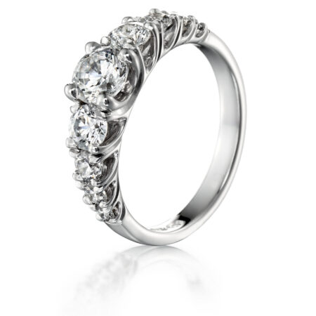 Tulppaani 9 vihkisormus valkokulta