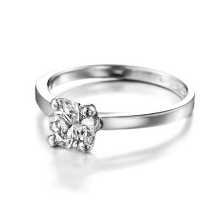 Classic briljantti vihkisormus valkokulta