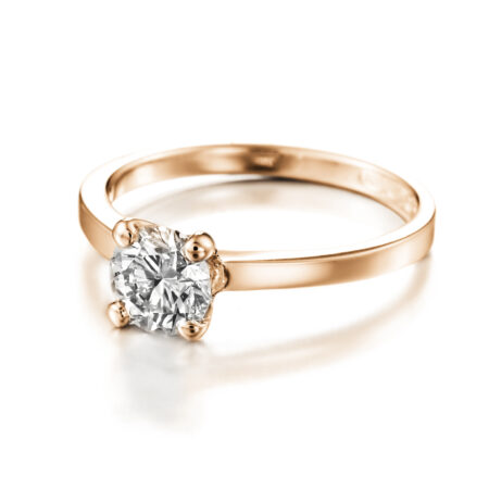 Classic briljantti vihkisormus keltakulta