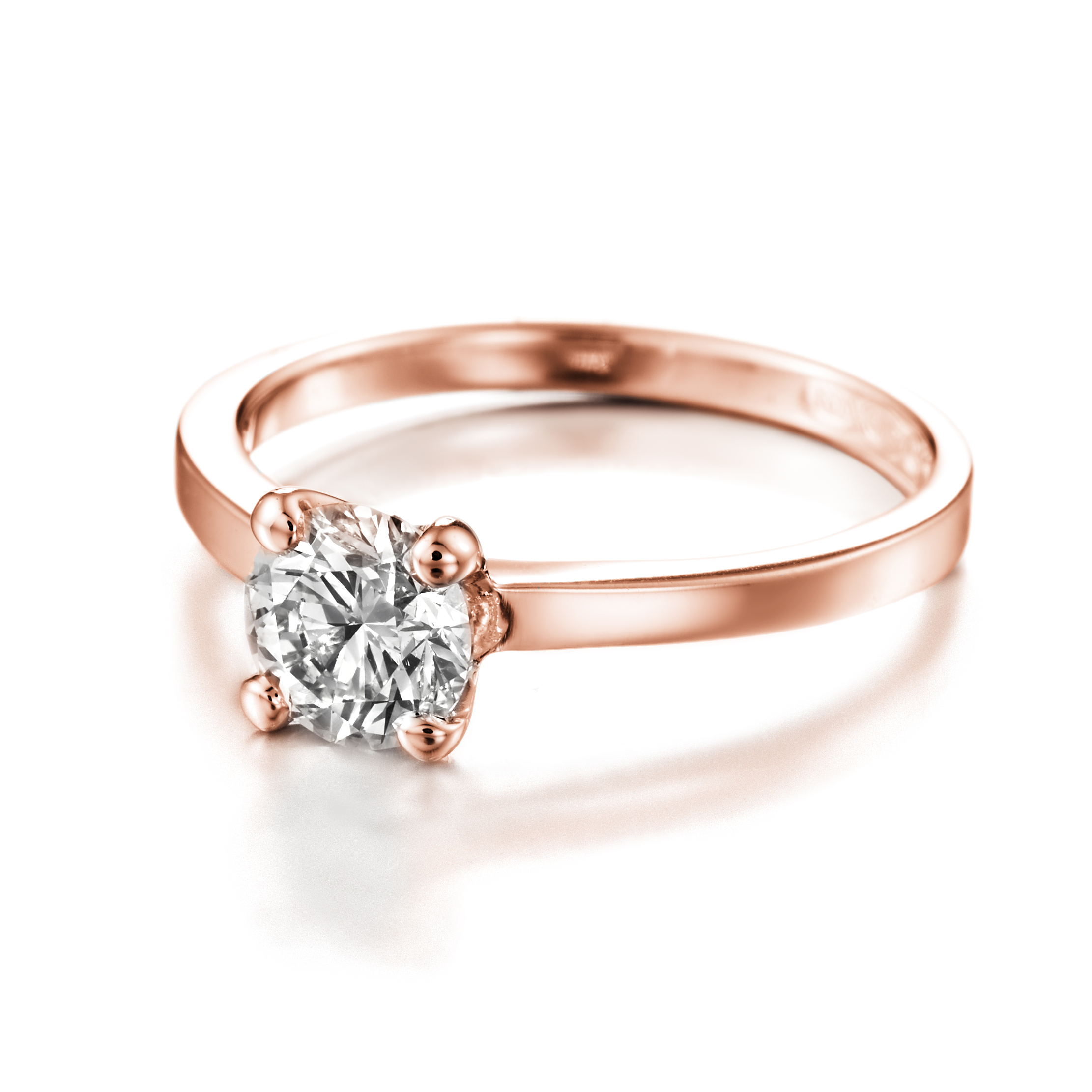 Classic briljantti vihkisormus punakulta