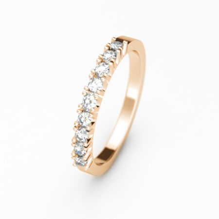 Ikuisuus rivi vihkisormus keltakulta