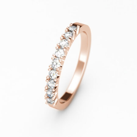 Ikuisuus rivi vihkisormus punakulta