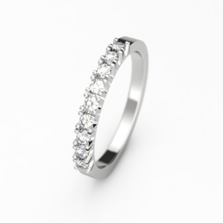 Ikuisuus rivi vihkisormus valkokulta