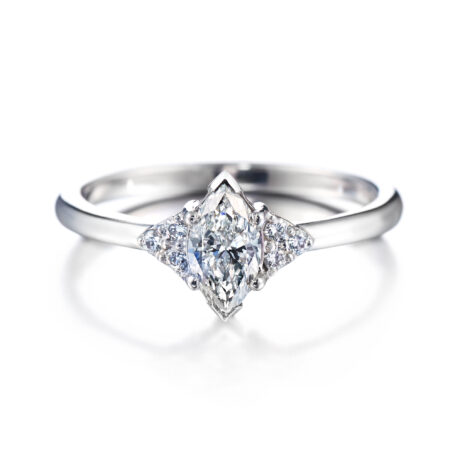 Isla markiisi 6 sivukivellä vihkisormus valkokulta