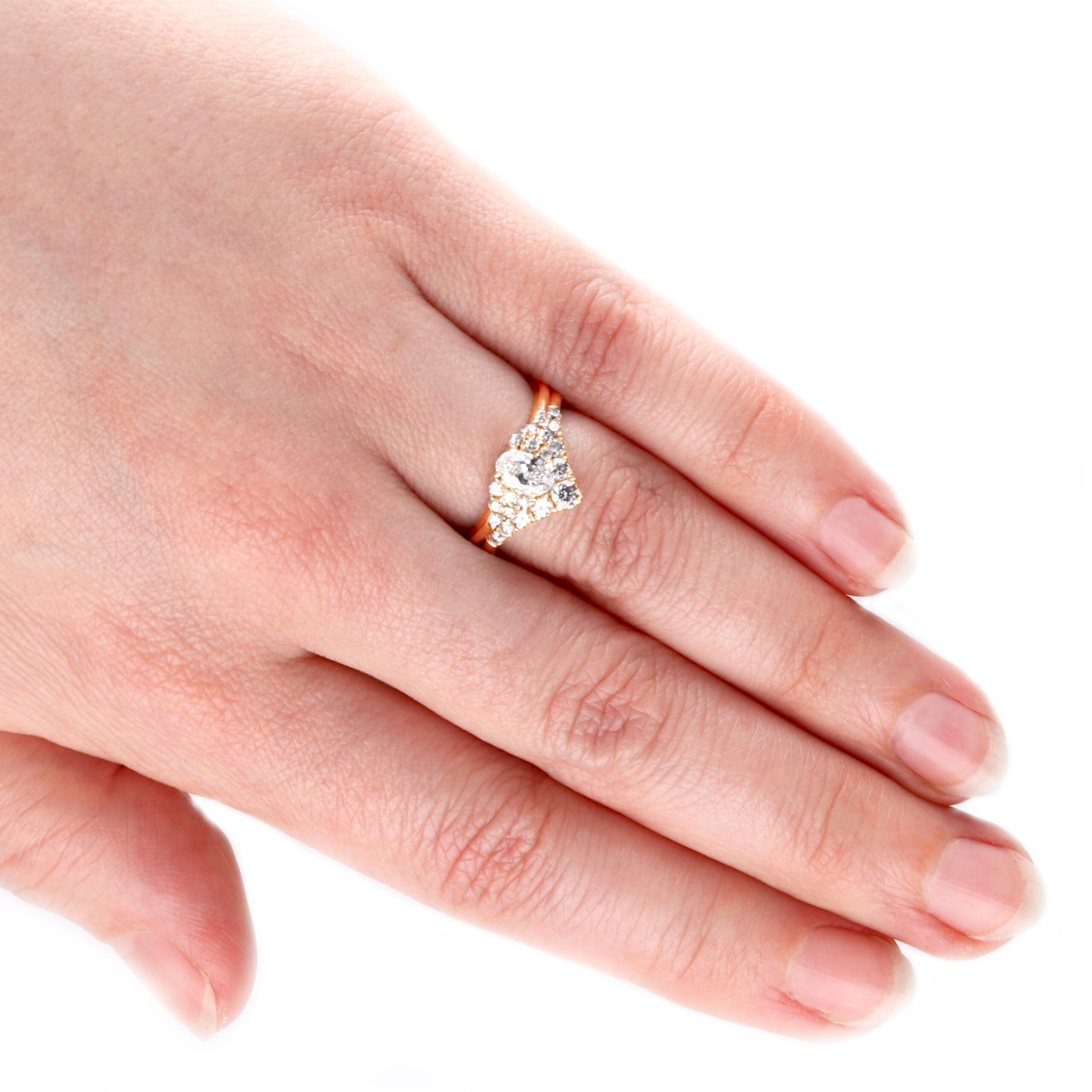 Isla ovaali 12 sivukivellä vihkisormus keltakulta - Image 2