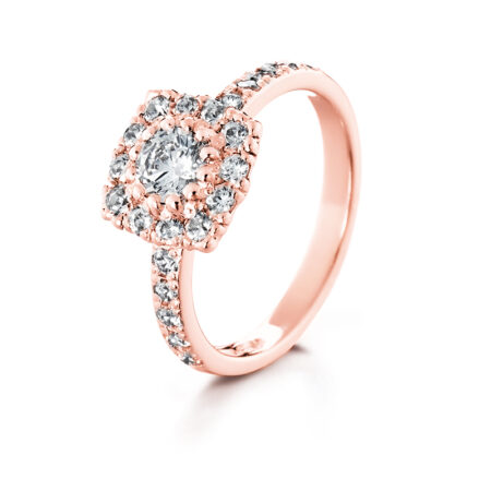 Lumivuokko neliö runkokivillä vihkisormus punakulta