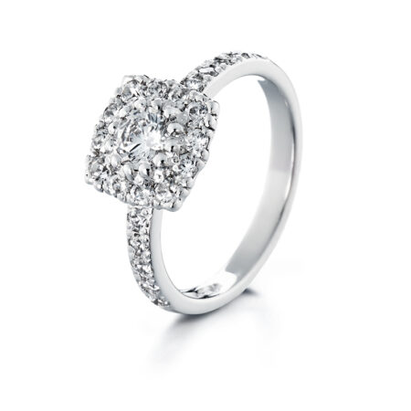 Lumivuokko neliö runkokivillä vihkisormus valkokulta