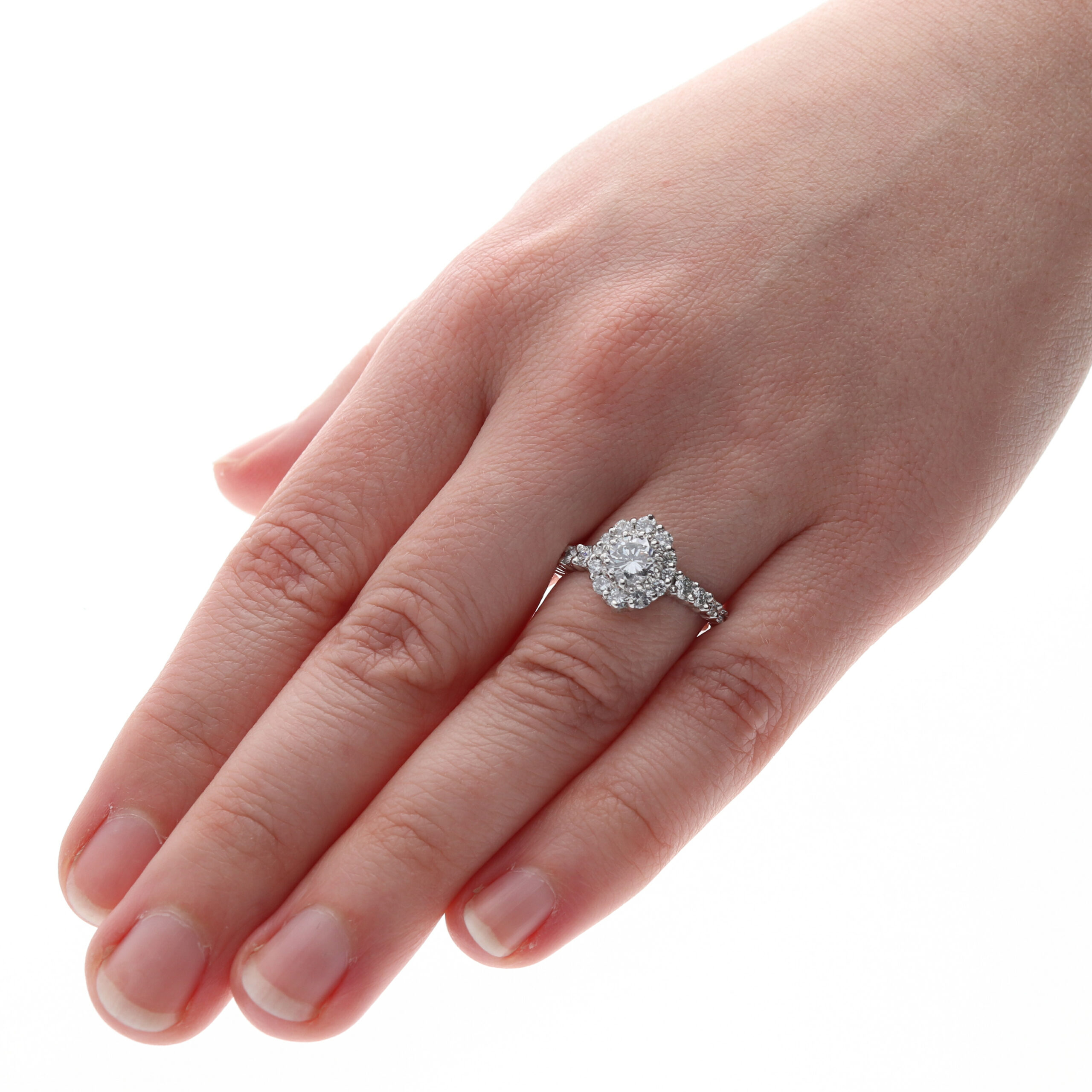 Mesi runkokivillä vihkisormus valkokulta - Image 3