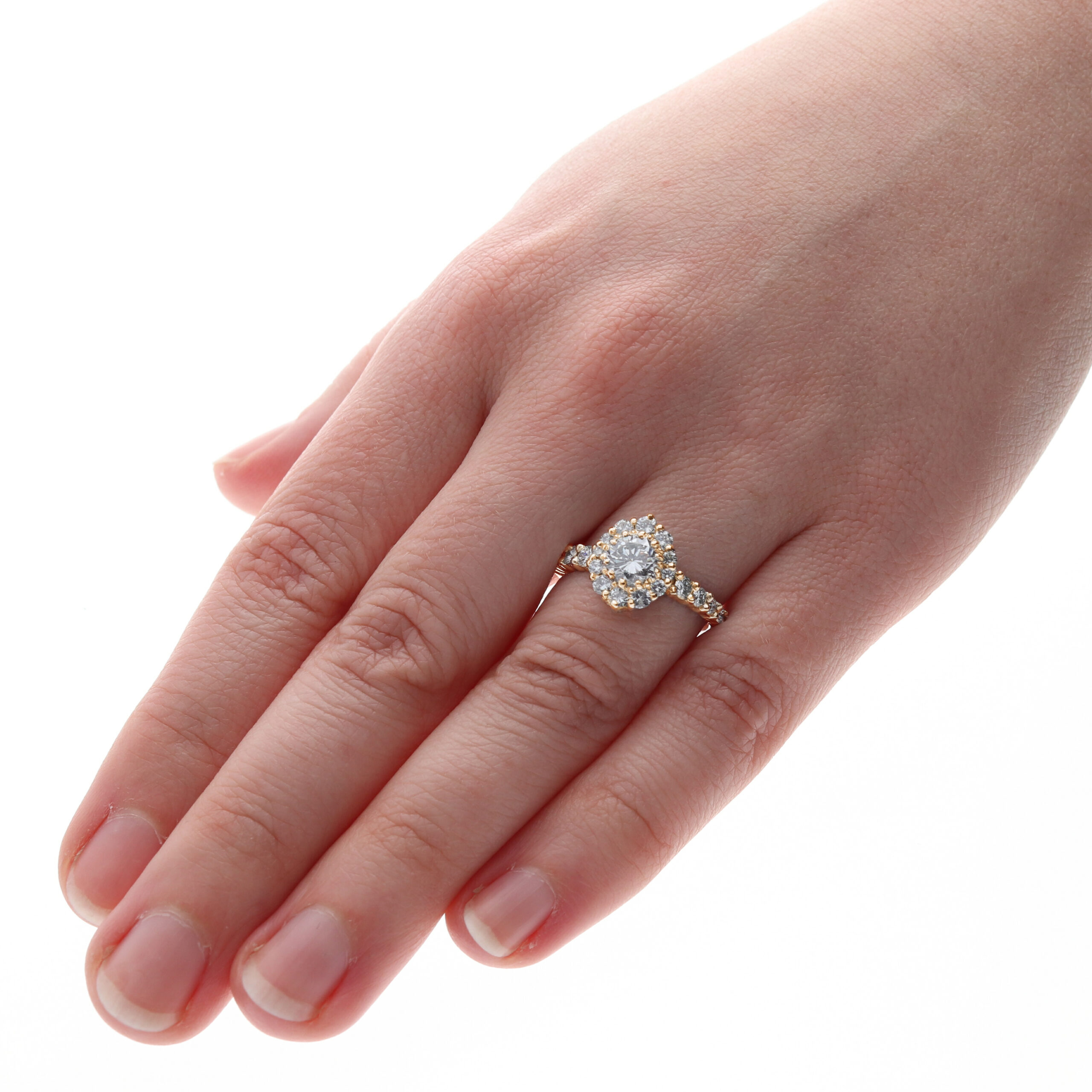 Mesi runkokivillä vihkisormus keltakulta - Image 2