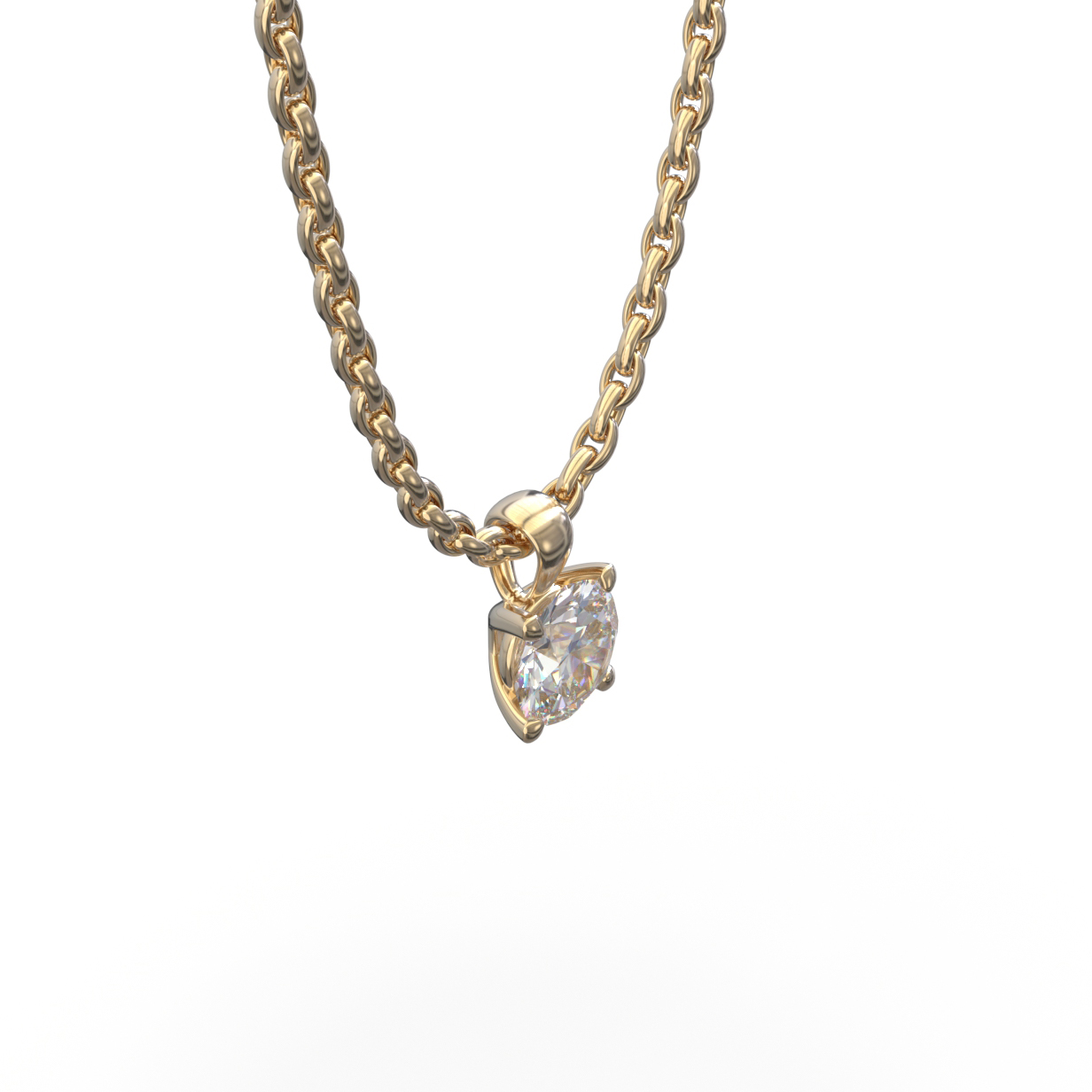 Tulppaani-riipus keltakulta - Image 3