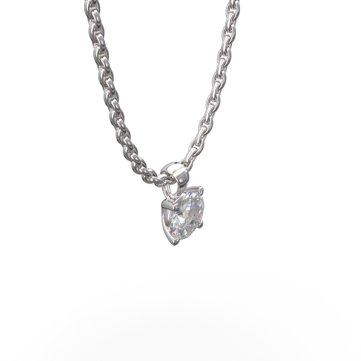 Tulppaani riipus valkokulta - Image 3