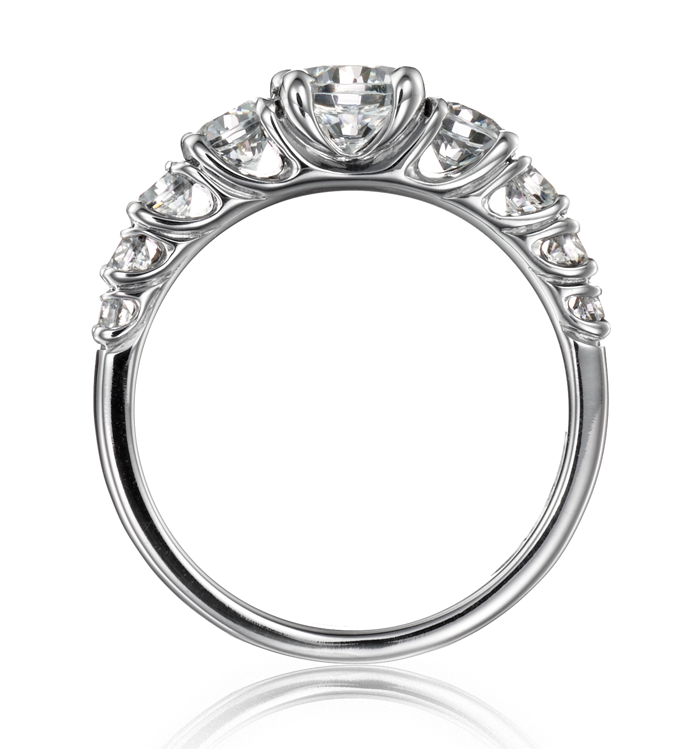 Tulppaani 9 vihkisormus valkokulta - Image 3