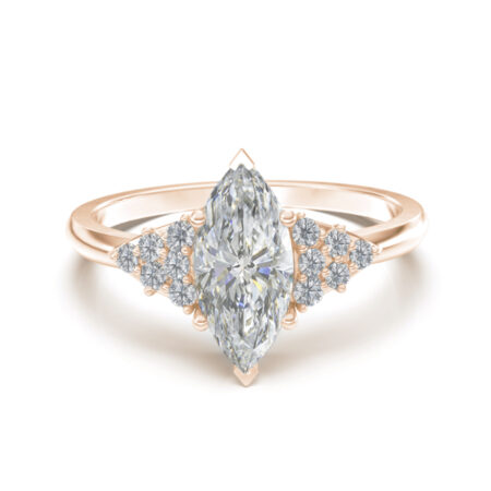 Isla markiisi 12 sivukivellä vihkisormus keltakulta