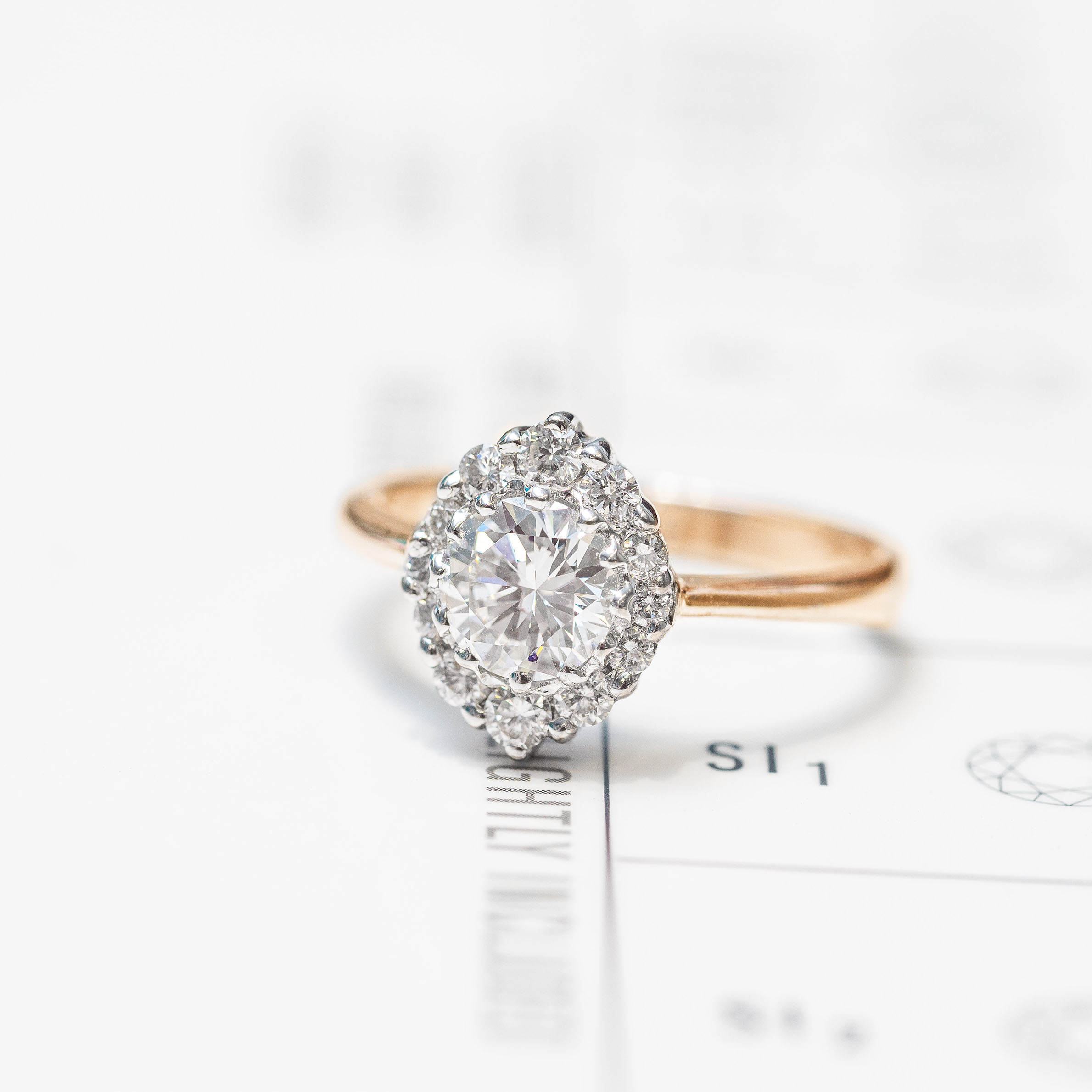 Mesi vihkisormus keltakulta/valkokulta - Image 2