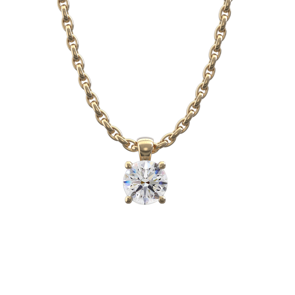 Tulppaani-riipus keltakulta