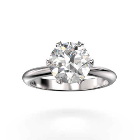 Classic kruunu vihkisormus valkokulta