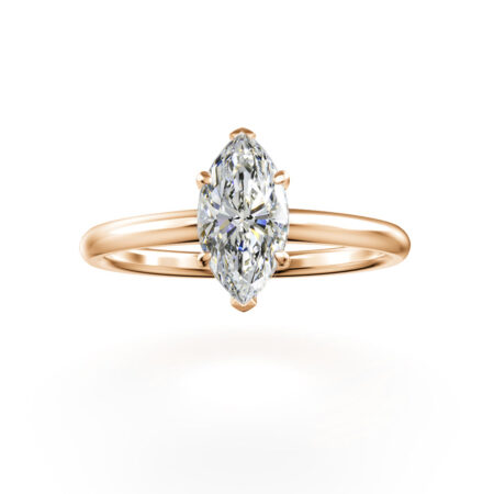 Classic markiisi vihkisormus keltakulta