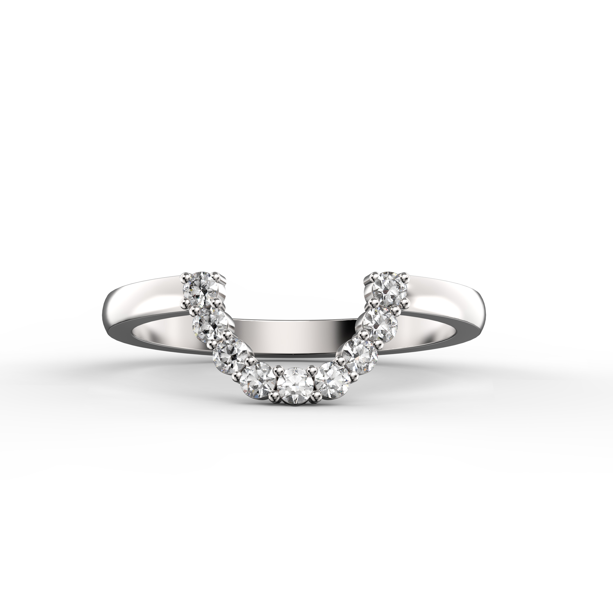 Muotoiltu sivusormus toisen sormuksen vierelle