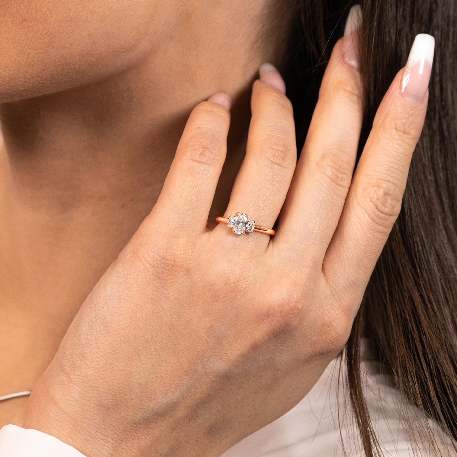 Idea ovaali vihkisormus punakulta - Image 2