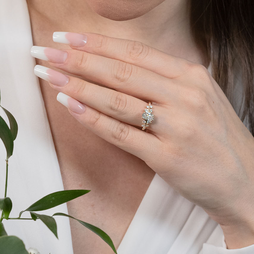 Ruusu vihkisormus keltakulta - Image 2