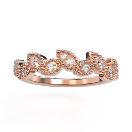 Lehdykkä-kuvioinen krysanttisormus