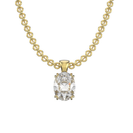 Ovaali-riipus keltakulta