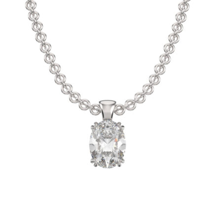 Ovaali riipus valkokulta