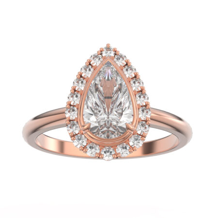 Lumivuokko pisara vihkisormus punakulta