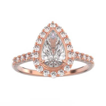 Lumivuokko pisara runkotimanteilla vihkisormus punakulta