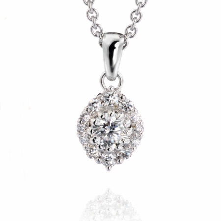 Mesi-riipus valkokulta Yht. 0,38 ct