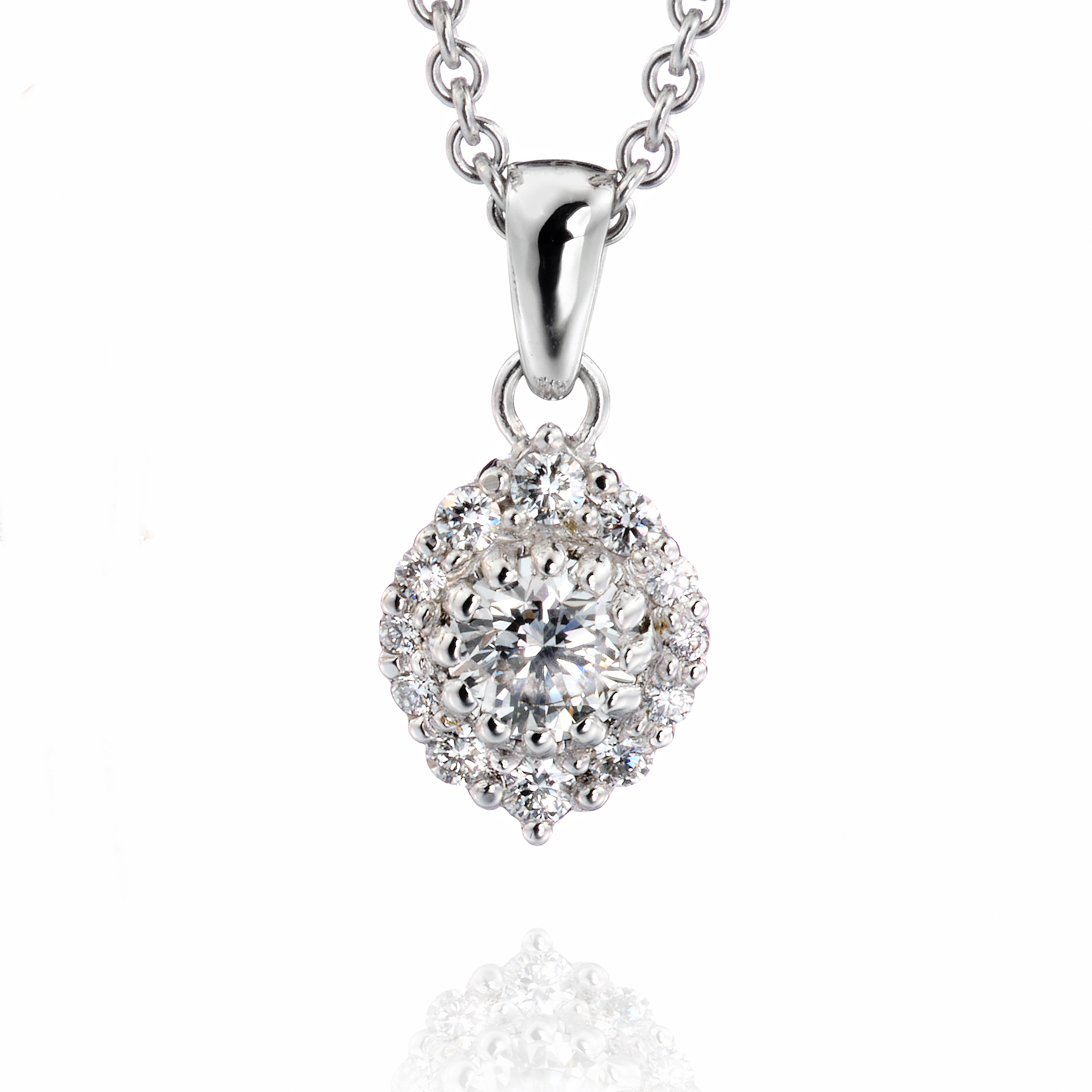 Mesi-riipus valkokulta Yht. 1,03 ct