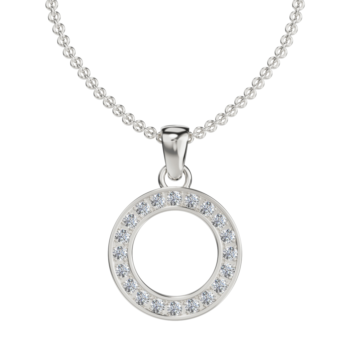 Halo-riipus valkokulta Yht. 0,20 ct