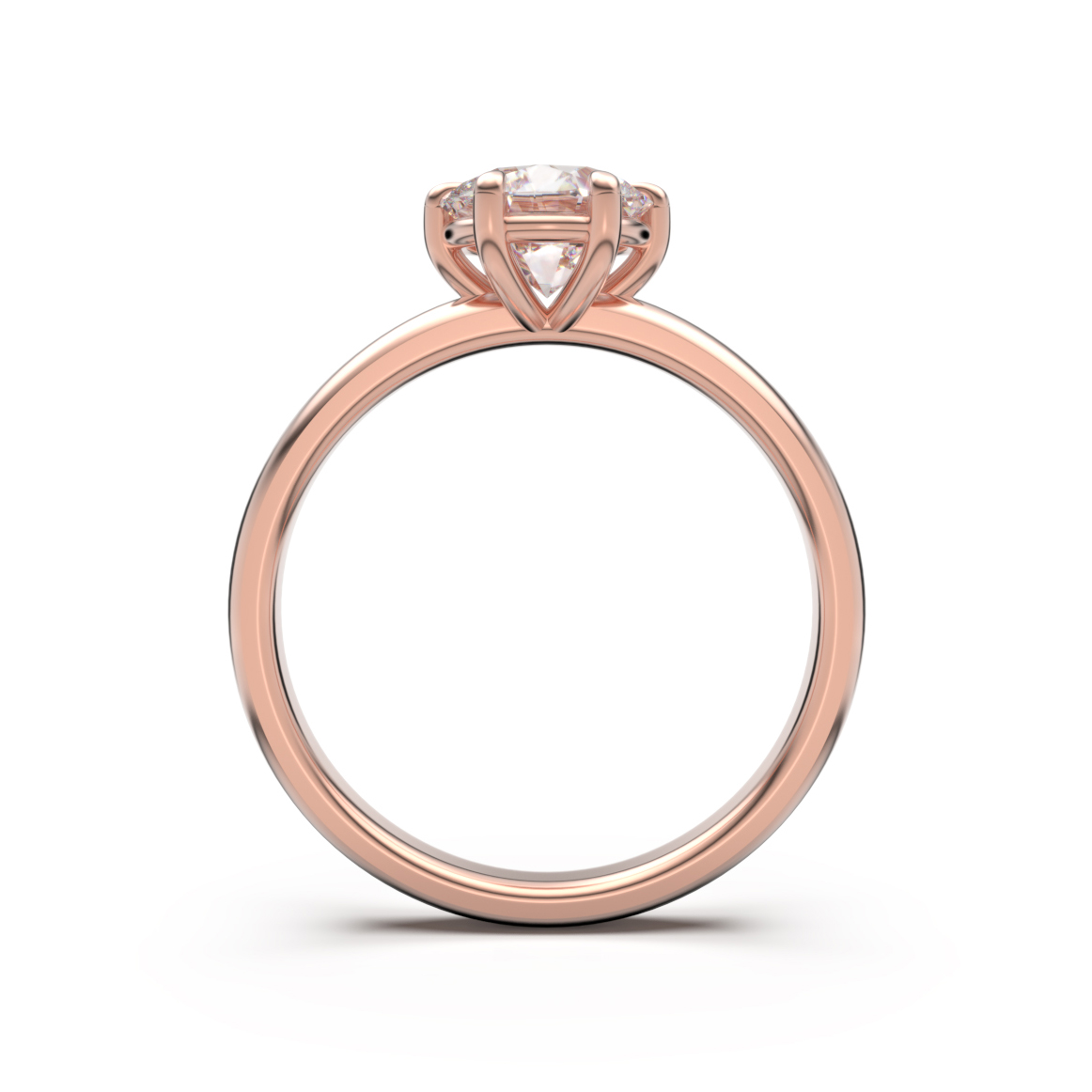 Paju briljantti vihkisormus punakulta - Image 3