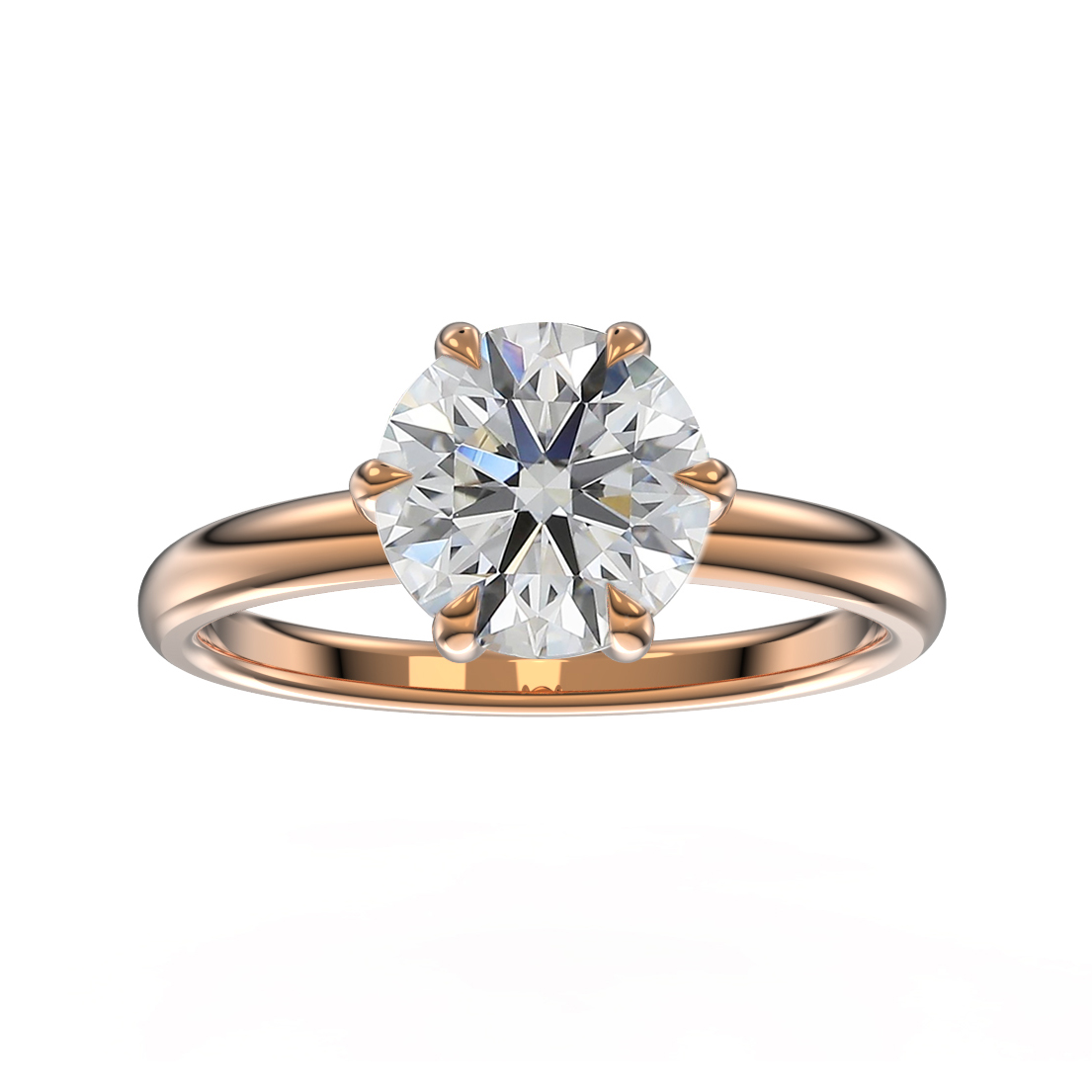 Paju briljantti vihkisormus punakulta - Image 2