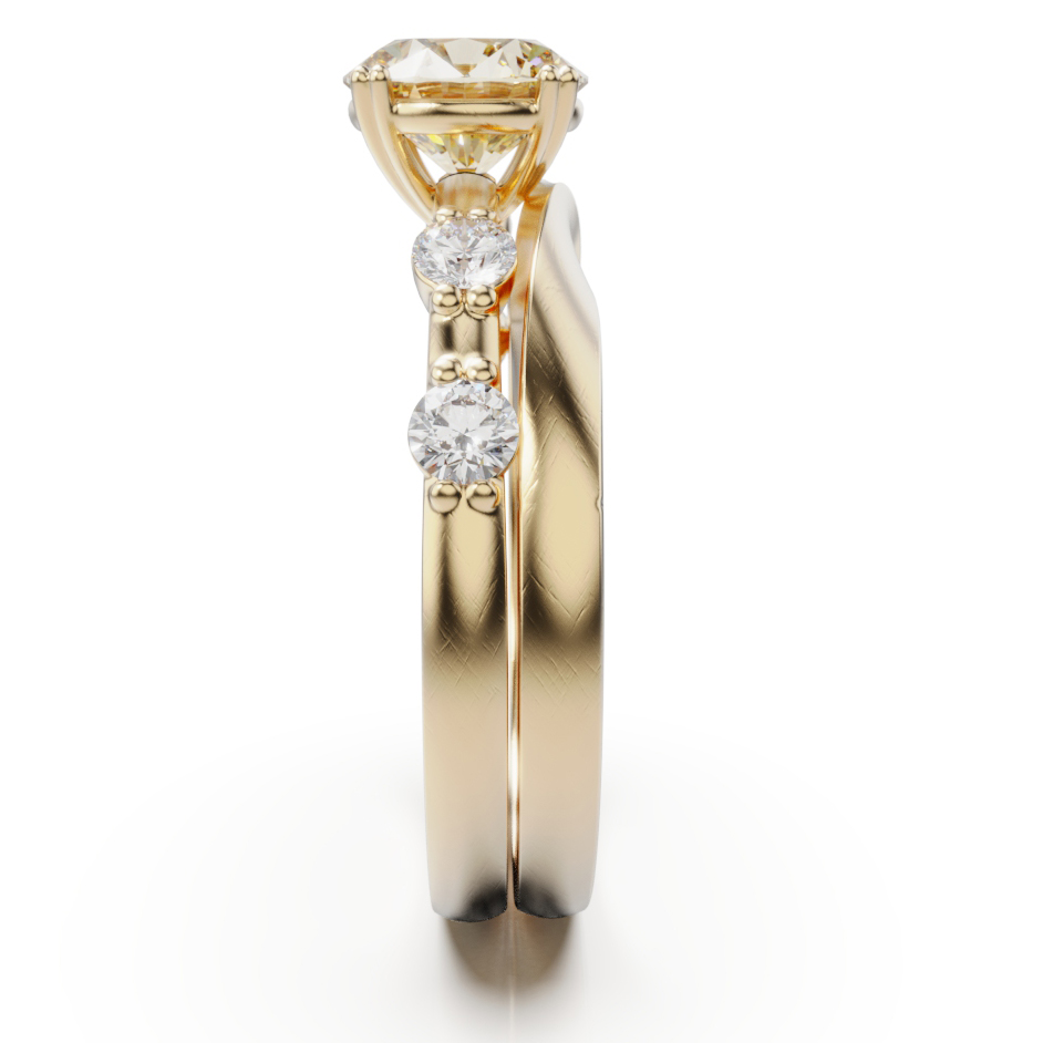 Adalmiina-malliston sormus shampanja-timantilla - Image 3