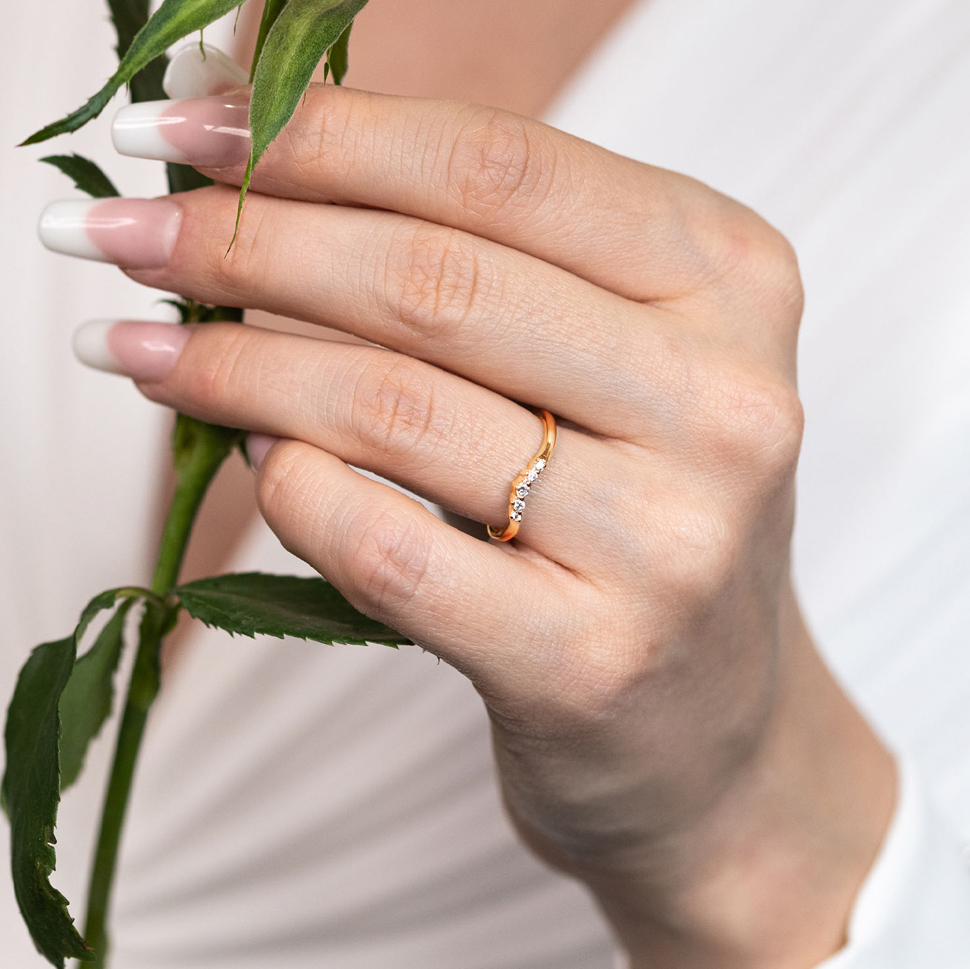 Halaaja loiva vihkisormus keltakulta - Image 2